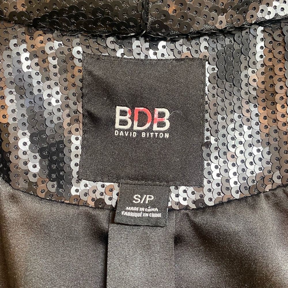 David Bitton Black Sequin Jacket - Picture 3 of 5